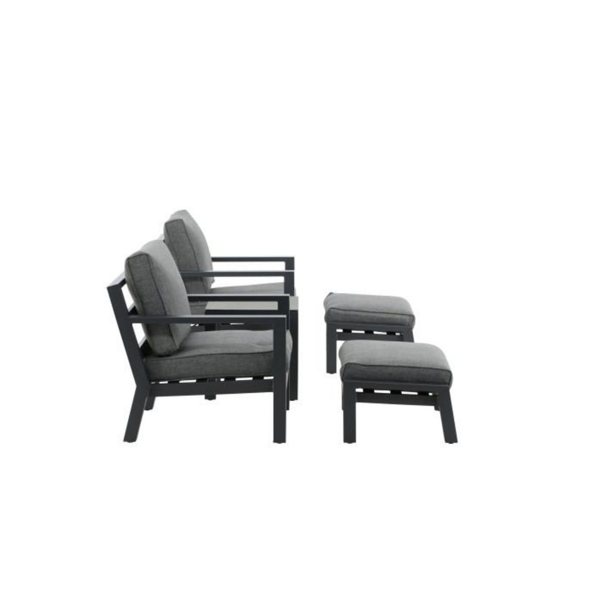 Paris Prix Salon de Jardin  Barcelona  84cm Noir