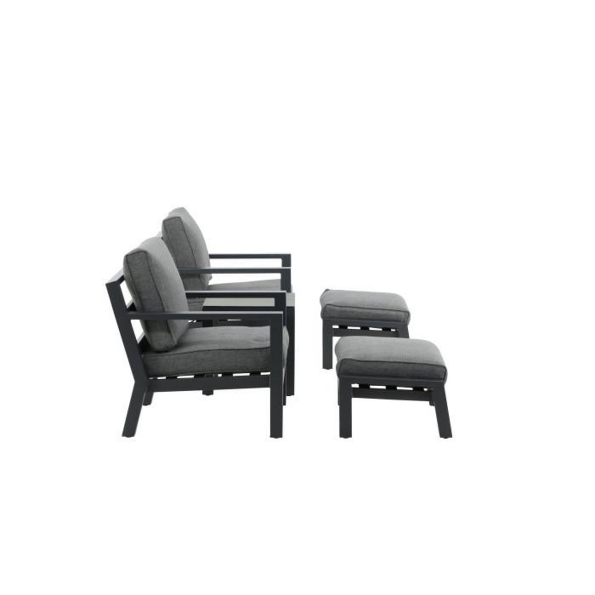 Paris Prix Salon de Jardin  Barcelona  84cm Noir