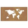 Voir la diapositive 5 : VIDAXL Decoration murale jardin 105x55 cm design de carte du monde
