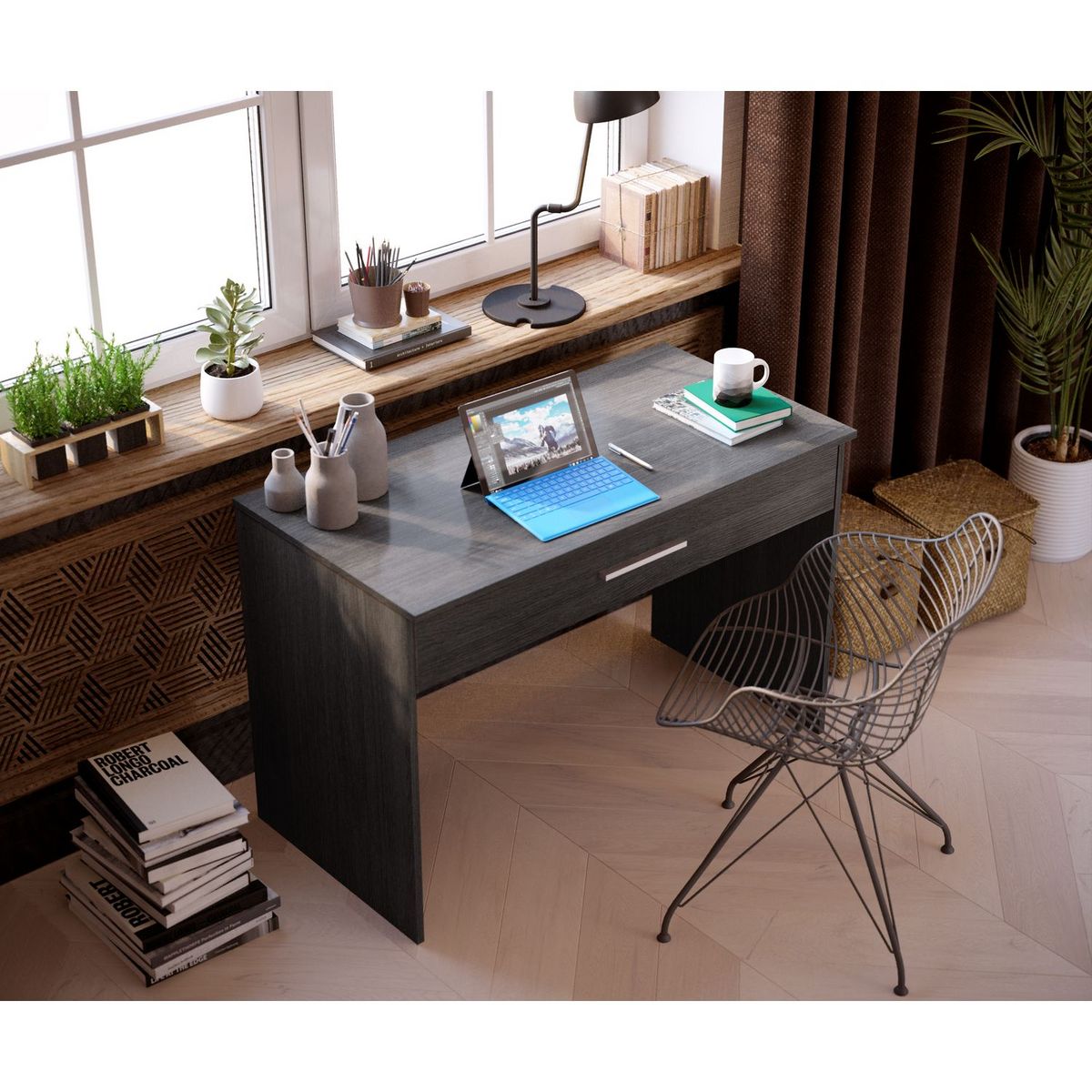 Bureau droit  1 Tiroir L110cm CARMELO