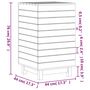 Voir la diapositive 6 : VIDAXL Panier a linge blanc 44x44x76 cm bois massif de pin