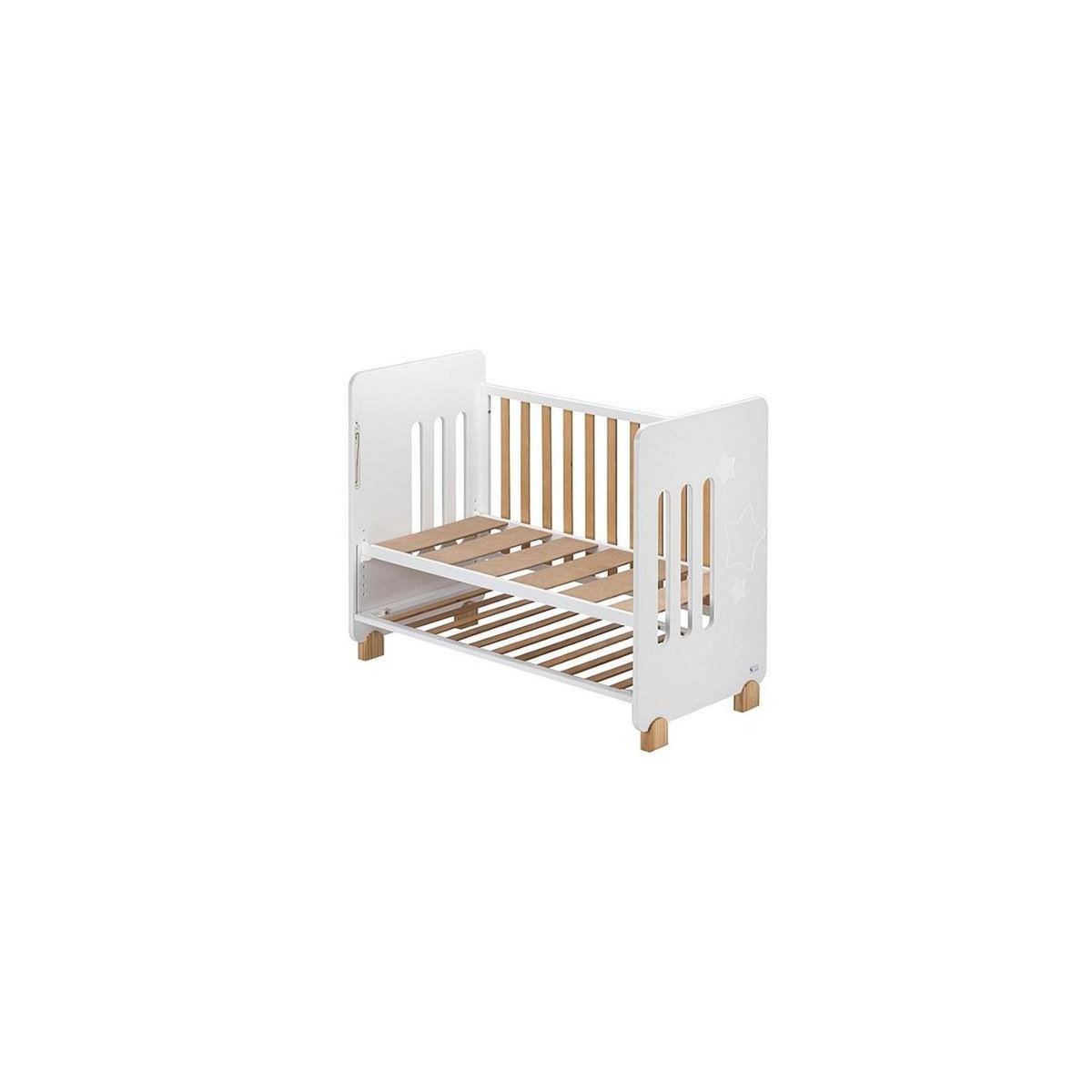 INTERBABY Lit Bébé Étoile Nature pour Matelas 60x120 cm - Sécurité et Confort Optimal