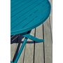 Voir la diapositive 3 : DCB GARDEN Table de jardin ronde pliante - 4/6 places - Aluminium - Bleu canard - MARIUS