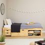 Voir la diapositive 3 : IDIMEX Lit fonctionnel SABRINA 90x190 cm, en pin massif
