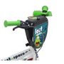 Voir la diapositive 3 : Vélo enfant - Modèle 12'' Garçon pour enfant de 85 à 100 cm avec stabilisateurs - Plaque décorative avant - Bidon arrière - 1 frein et roues à bâtons