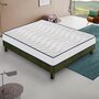Voir la diapositive 1 : ILOVESLEEP Matelas Mousse CLEO - Epaisseur 20 Cm - Réversible - Côté Été/hiver