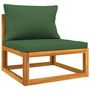 Voir la diapositive 5 : VIDAXL Salon de jardin 3 pcs avec coussins vert bois massif