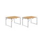 Voir la diapositive 1 : O'Camp Lot de 2 tables de camping pliables 6 places - O'Camp - Forme valise - 120 x 60 x 70 cm