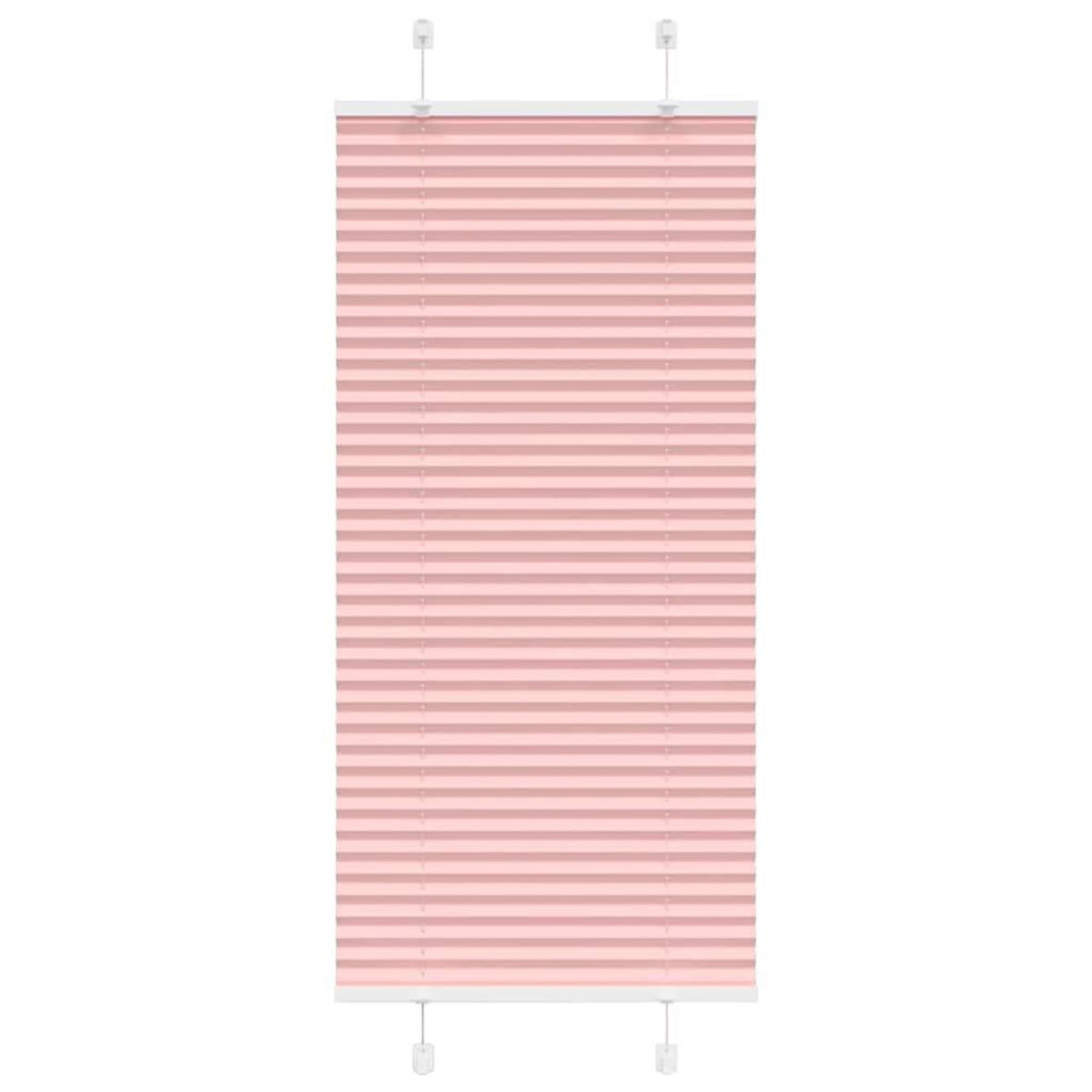 VIDAXL Store plisse rose 60x100 cm largeur du tissu 59,4 cm polyester