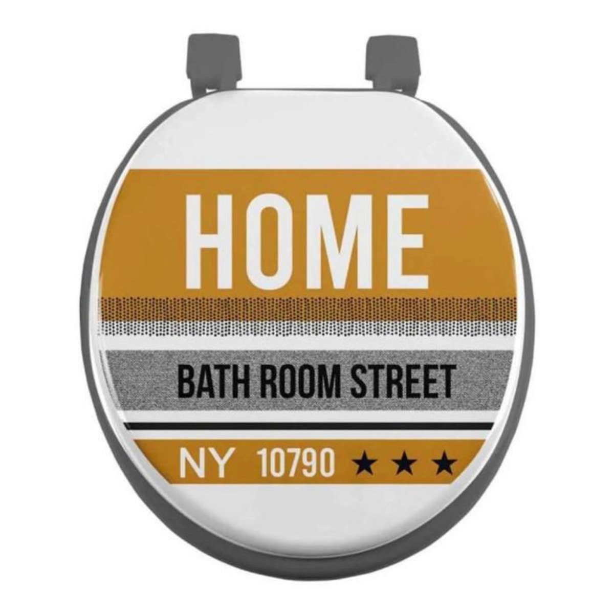 Paris Prix Abattant WC Imprimé  Street  47cm Ocre & Gris