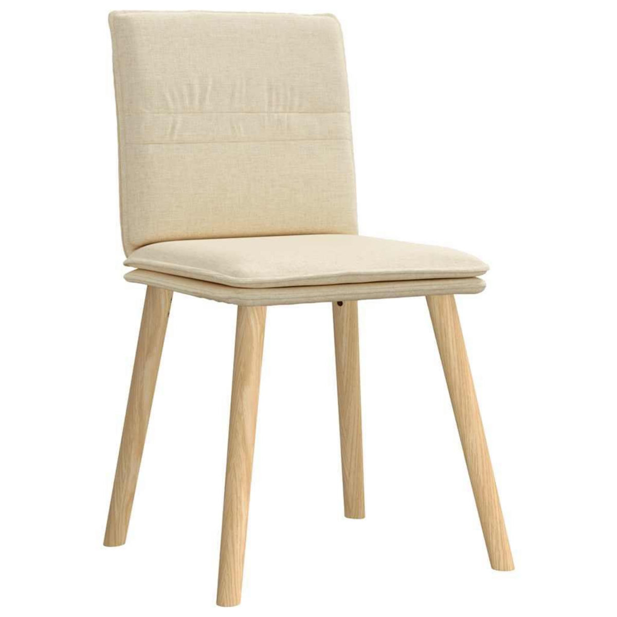VIDAXL Chaises a manger lot de 2 creme tissu
