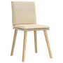 Voir la diapositive 3 : VIDAXL Chaises a manger lot de 2 creme tissu
