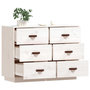 Voir la diapositive 4 : VIDAXL Buffet Blanc 100x40x75 cm Bois massif de pin