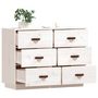 Voir la diapositive 4 : VIDAXL Buffet Blanc 100x40x75 cm Bois massif de pin