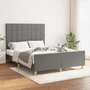 Voir la diapositive 1 : VIDAXL Cadre de lit sans matelas gris fonce 140x200 cm tissu