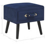 Voir la diapositive 6 : VIDAXL Table de chevet Bleu 40x35x40 cm Velours