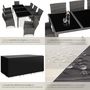 Voir la diapositive 5 : tectake Salon de jardin avec cadre en aluminium gris