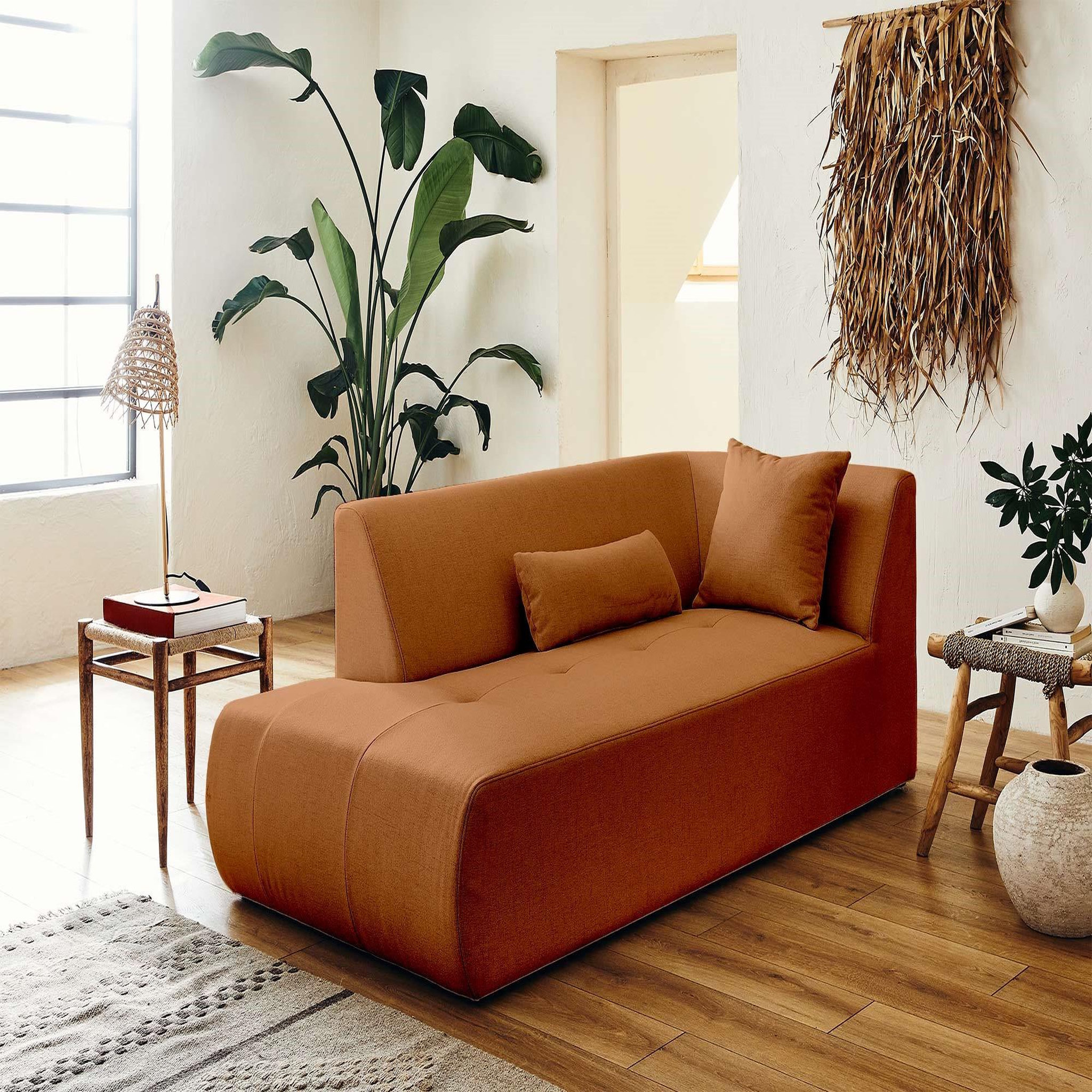 Voir la diapositive 5 : LISA DESIGN Onyx - canapé modulable d'angle gauche 5 places - en tissu