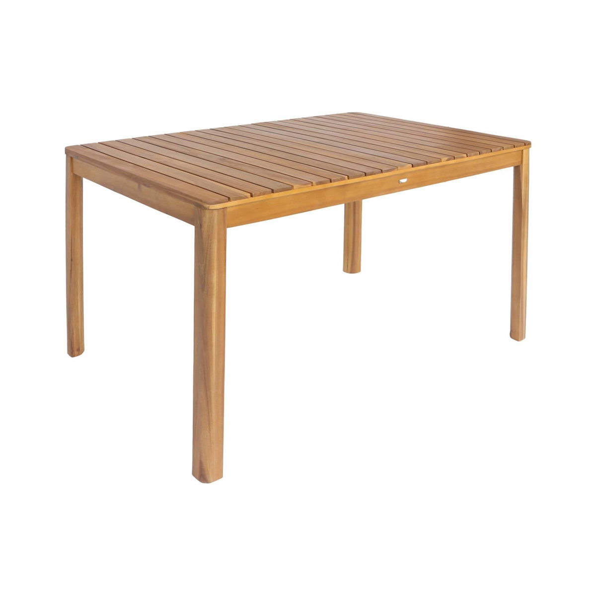 SWEEEK Table de jardin SENORA acacia avec coins arrondis, 6 places, 120 x 80 x 75 cm