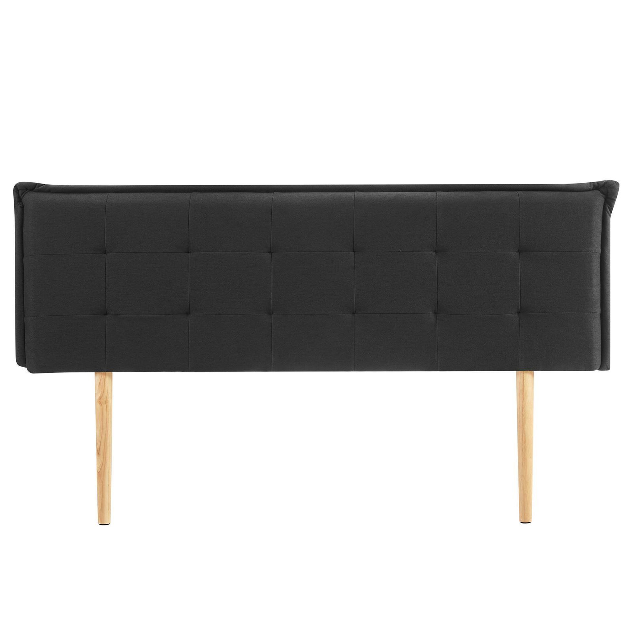 Voir la diapositive 1 : IDIMEX Tête de lit ZELOX 160 capitonnée sur pieds, en tissu