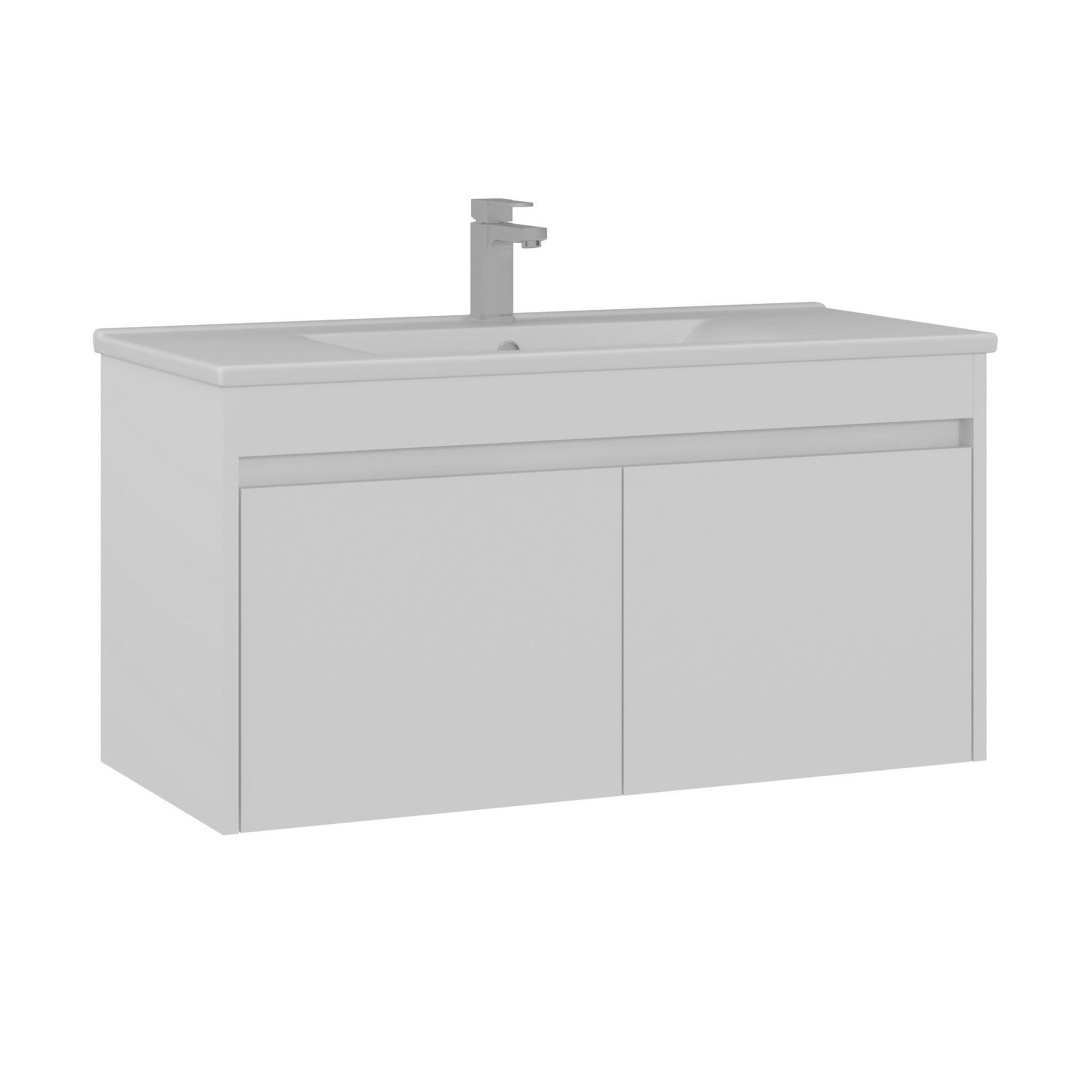 Habitat et Jardin Meuble Vasque  Side 100 v3  - 100 x 45 x 52 cm - Matte White