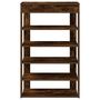 Voir la diapositive 4 : VIDAXL Etagere a chaussures chene fume 60x30x98 cm bois d'ingenierie