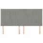 Voir la diapositive 3 : VIDAXL Tetes de lit 4 pcs Gris clair 80x5x78/88 cm Velours