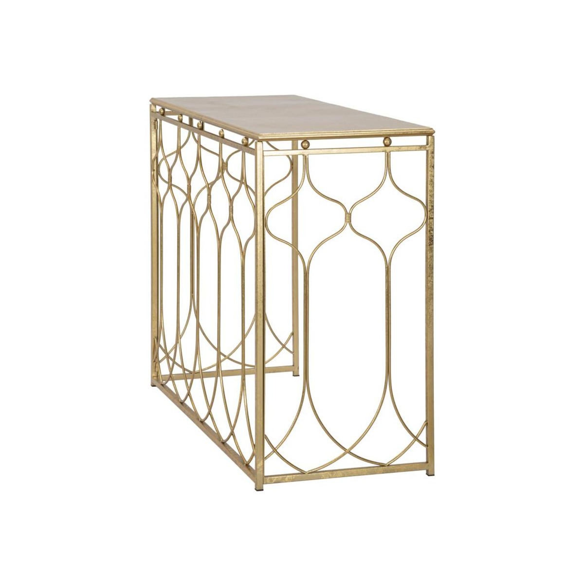 Paris Prix Console Design en Métal  Orient  96cm Or