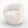 Voir la diapositive 6 : Rendez vous déco Fauteuil en tissu bouclé blanc-Ysé