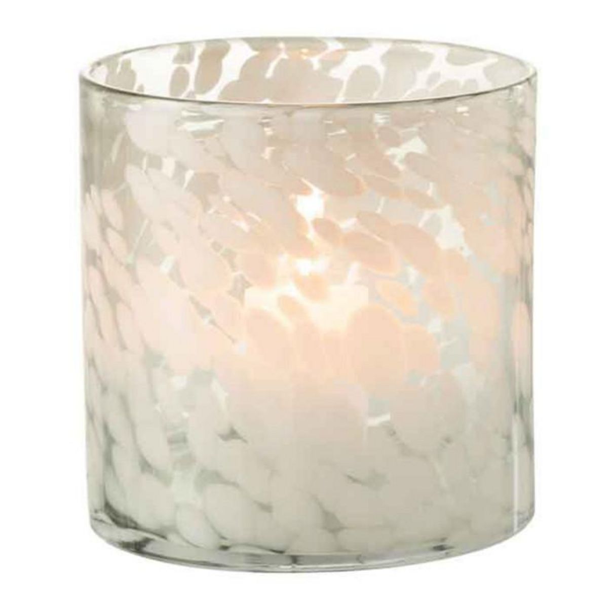 Paris Prix Photophore en Verre  Tâche  18cm Gris & Blanc