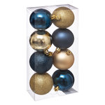 FEERIC LIGHT & CHRISTMAS Kit de décorations pour sapin de noël - 8 Pièces. Coloris disponibles : Blanc, Jaune