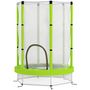 Voir la diapositive 1 : HOMCOM Trampoline enfant Ø140 cm max. 45 Kg - filet sécurité, porte zippée, 6 poteaux rembourrés - vert pomme