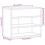 Voir la diapositive 6 : VIDAXL Banc a chaussures Chene marron 60x30x45 cm Bois d'ingenierie