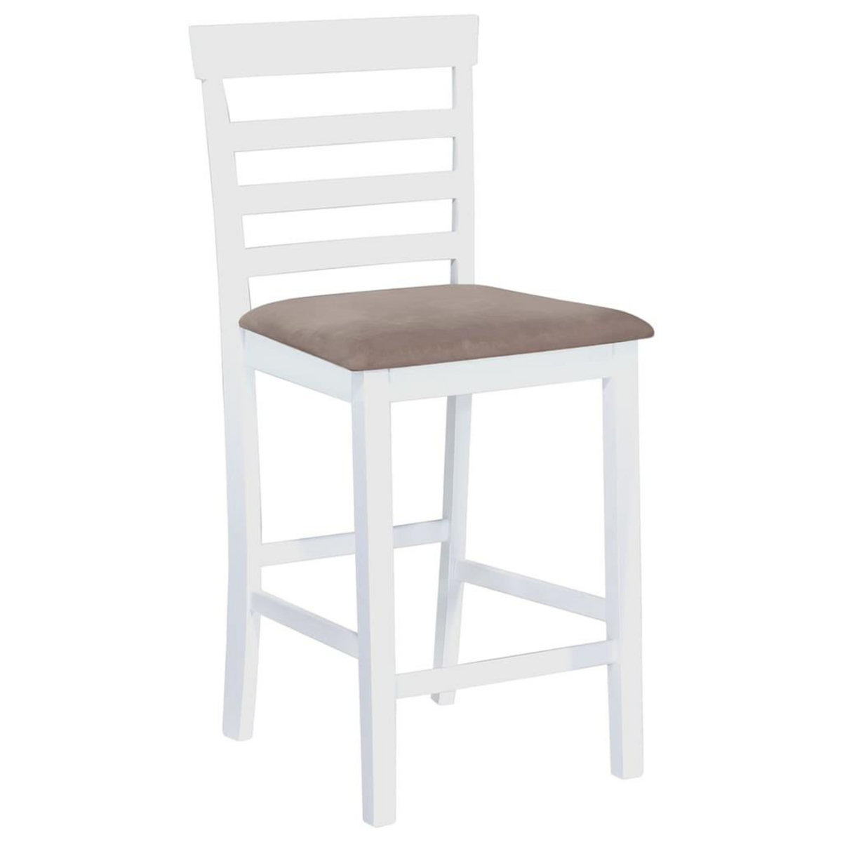 VIDAXL Chaises de bar lot de 2 blanc tissu