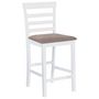 Voir la diapositive 2 : VIDAXL Chaises de bar lot de 2 blanc tissu