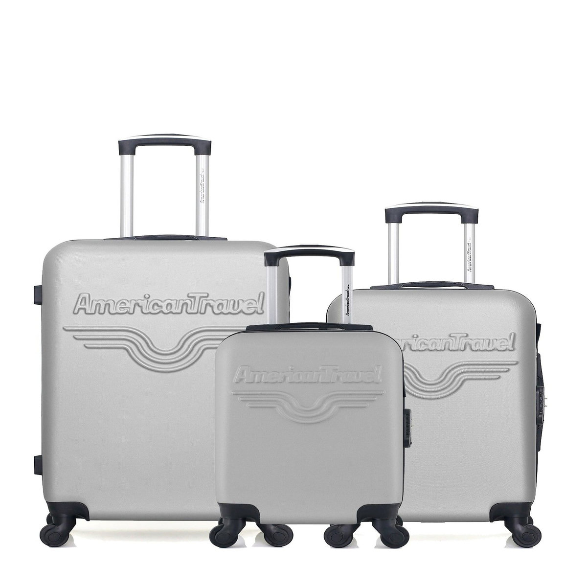 AMERICAN TRAVEL AMERICAN TRAVEL - Lot de 3 - Valise weekend, valise cabine et valise cabine XXS CHELSEA