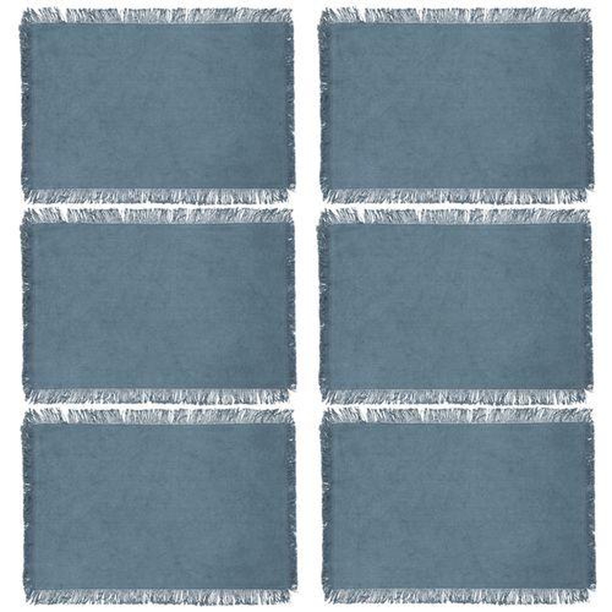 Voir la diapositive 1 : TOILINUX Lot de 6 Sets de table Maha en coton