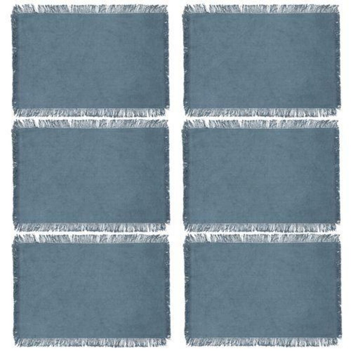 TOILINUX Lot de 6 Sets de table Maha en coton