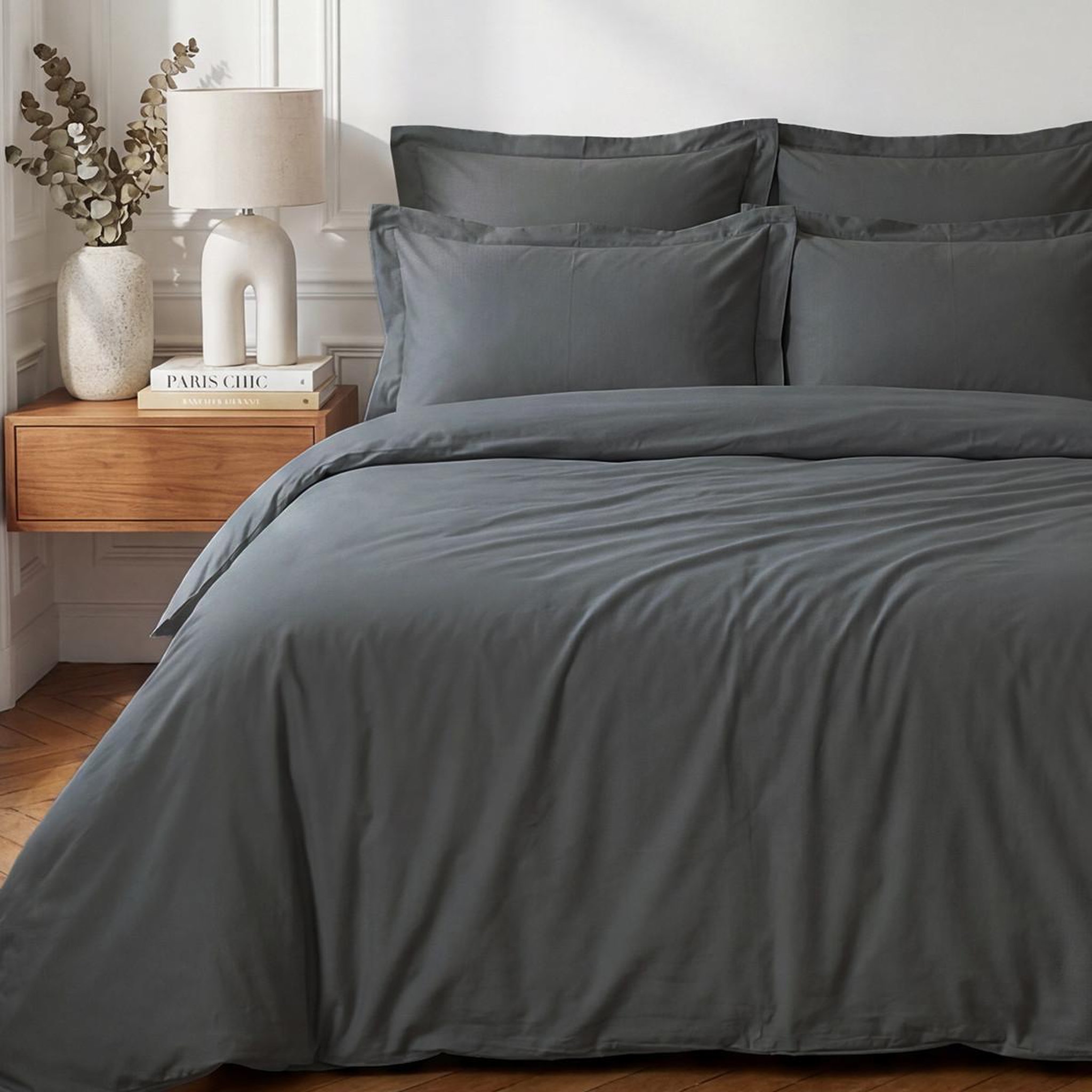 Voir la diapositive 2 : Sensei Maison Drap housse en percale de coton bonnet 30 cm SOFT PERCALE