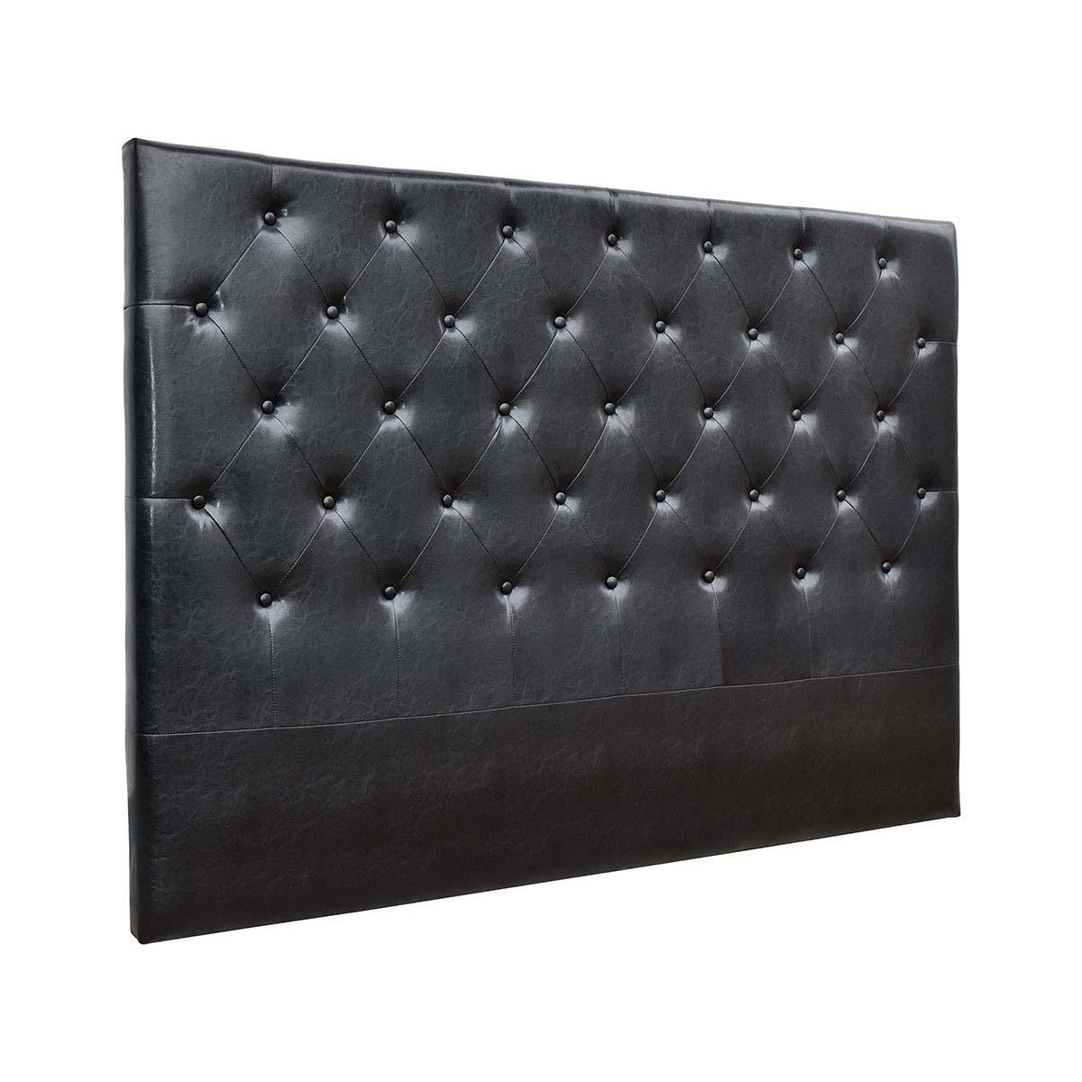 Habitat et Jardin Tête de lit capitonnée  Déco  - 169 cm - Noir - En PVC