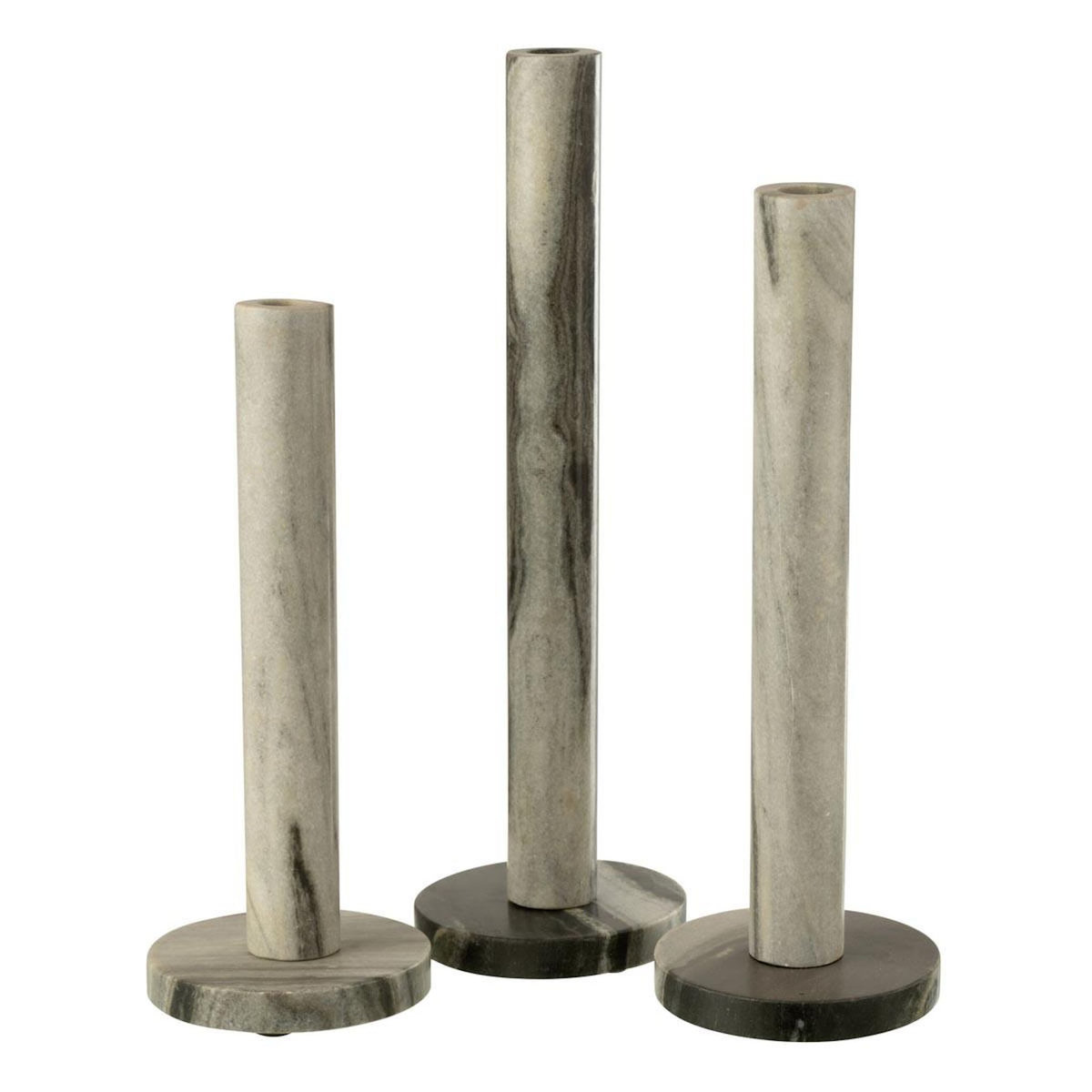 Paris Prix Lot de 3 Chandeliers en Marbre  Courchevel  40cm Gris Clair