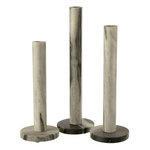 Paris Prix Lot de 3 Chandeliers en Marbre  Courchevel  40cm Gris Clair