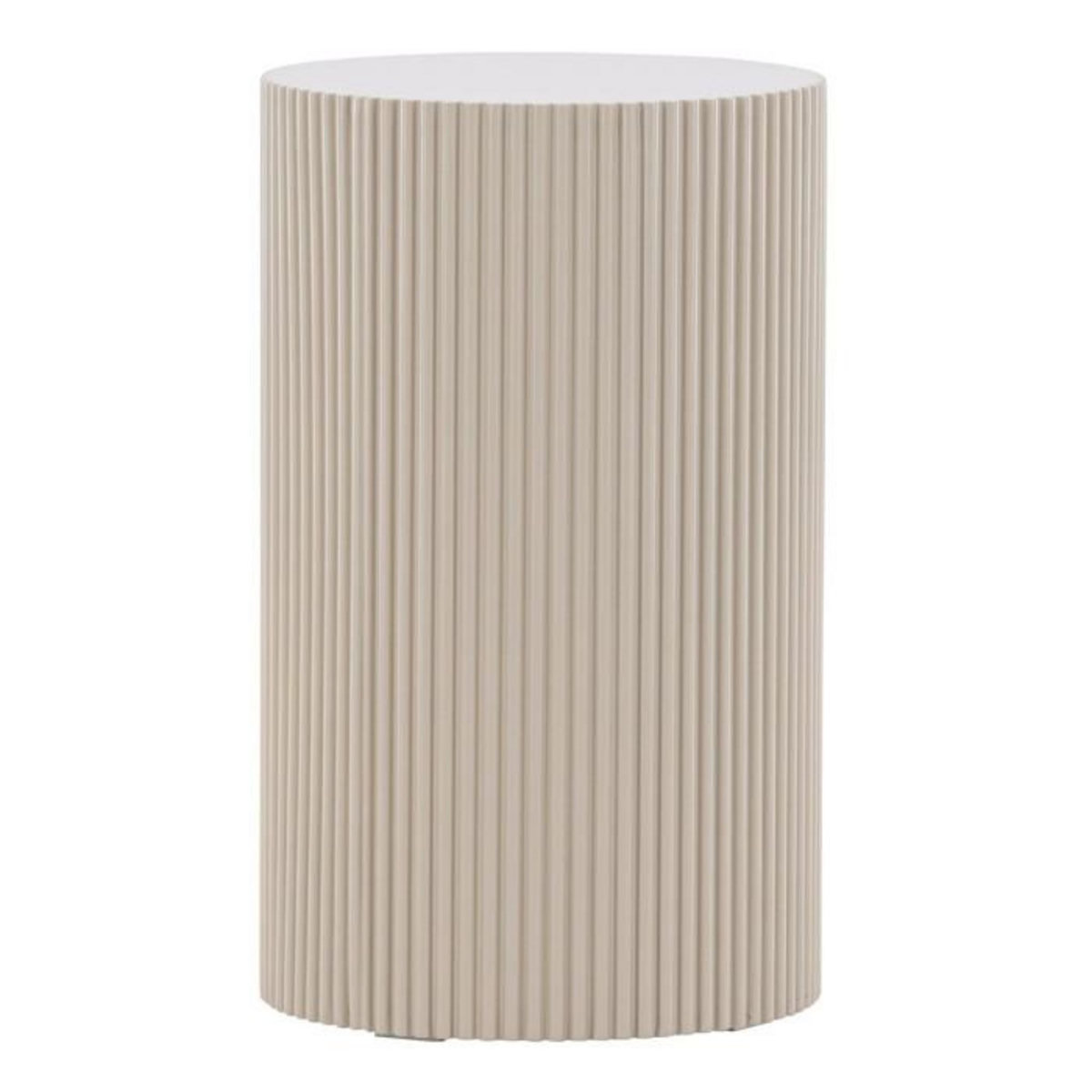 Paris Prix Table d'Appoint Nervurée  Lenox  50cm Beige