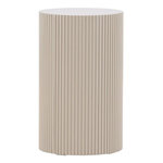 Paris Prix Table d'Appoint Nervurée  Lenox  50cm Beige