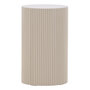 Voir la diapositive 1 : Paris Prix Table d'Appoint Nervurée  Lenox  50cm Beige