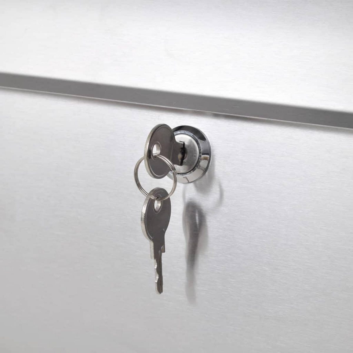 VIDAXL Boîte a lettre sur support en acier inoxydable