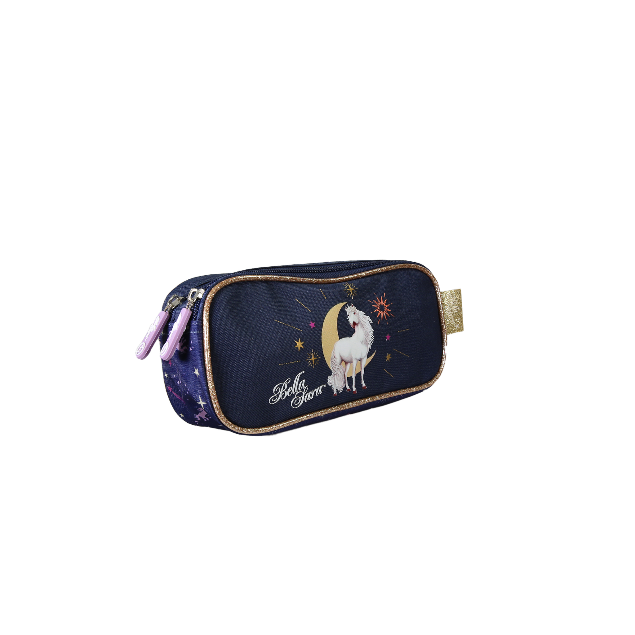 Voir la diapositive 2 : Bagtrotter Bella Serra - Trousse double compartiment enfant - Fille - Bleu Nuit - Rectangulaire