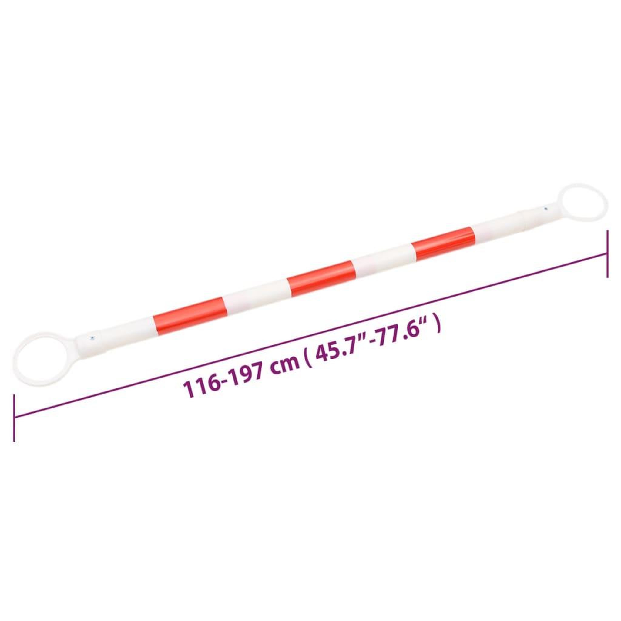 Voir la diapositive 6 : VIDAXL Barres de cones de circulation retractables 10pcs ABS 116-197cm