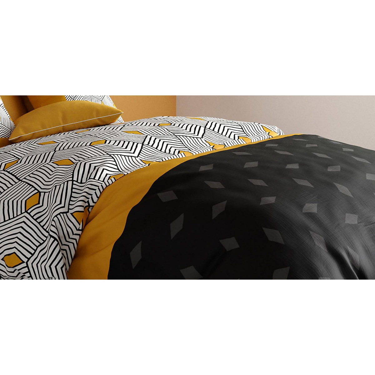 ATELIER DU COTON Parure housse de couette 100%coton 57fils faro