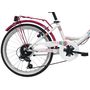 Voir la diapositive 2 : Vélo enfant (120/140 cm) - VTC 20'' fille cadre acier City - Fourche rigide - 6 vitesses - Dérailleur Shimano - Freins V-Brake + Equipement City